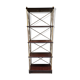 Mahogany and gold metal shelf