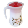 Opaline pitcher with vintage apple decor