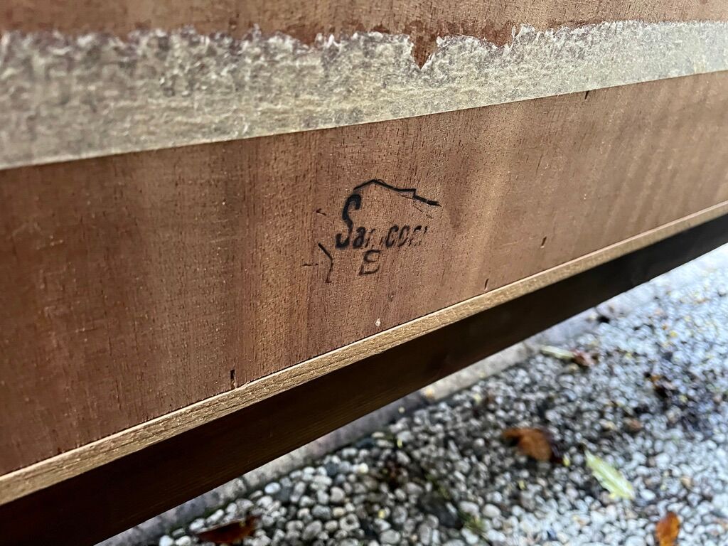 Scandinavian high rosewood sideboard by Johannes Andersen edited by Samcom