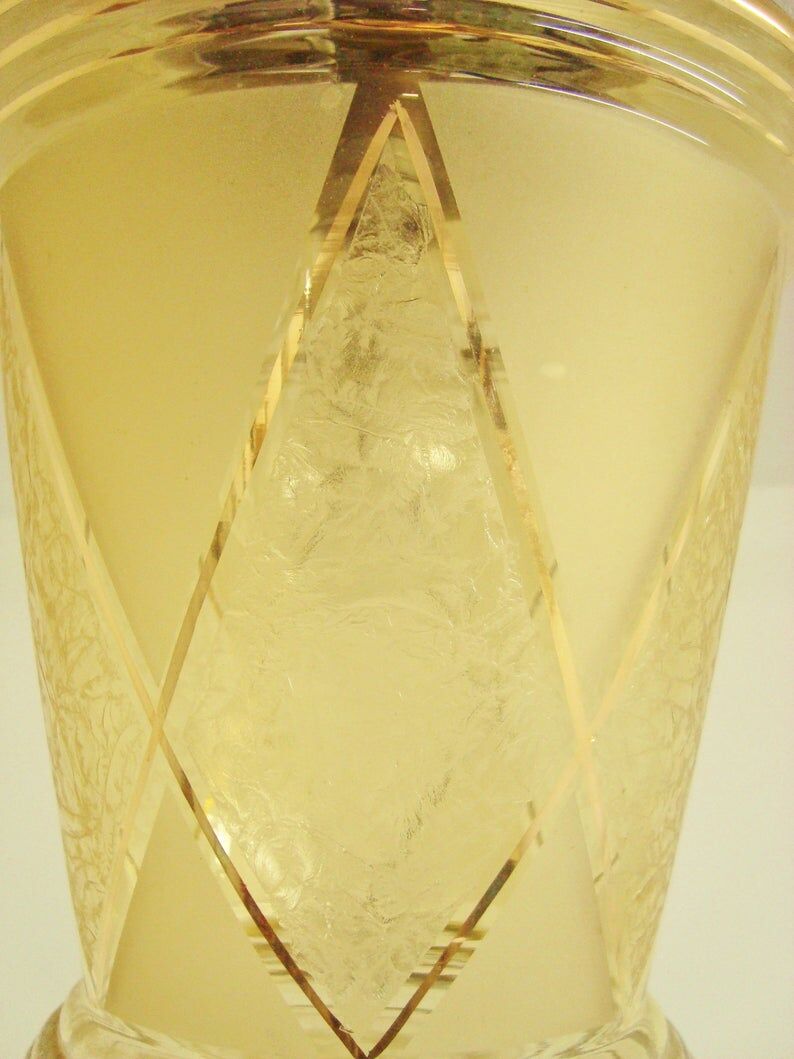 Ancient lantern of the 50s golden glass
