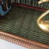 Vintage wicker wall shelf