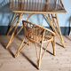 Rattan dressing table and chair 1960