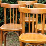 Lot of 6 Mahieu bistro chairs, numbered
