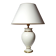 Ivory crackled earthenware lamp, attributed to Le Dauphin, 1980s-90s.