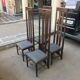 Series of 4 chairs Ingram Hight design Mackintosh edition Cassina