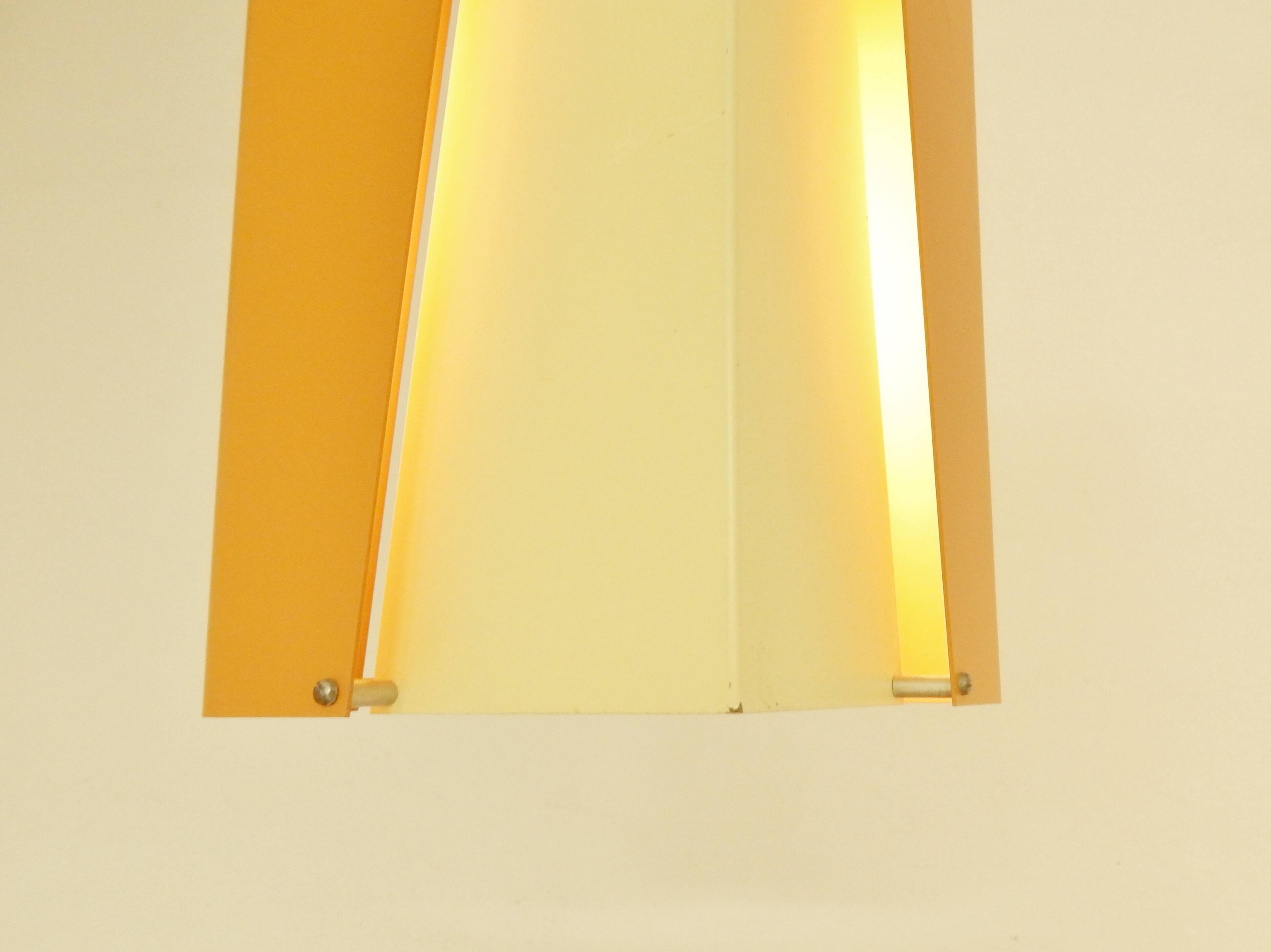 Rare metal pendant light for Lyfa, Denmark 1960's