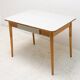 Midcentury formica and wood central table, Czechoslovakia, 1960s