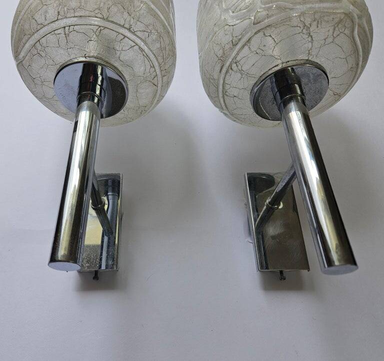 Pair of Rare Midcentury Wall Lamps Doria Leuchten, Germany, 1970s