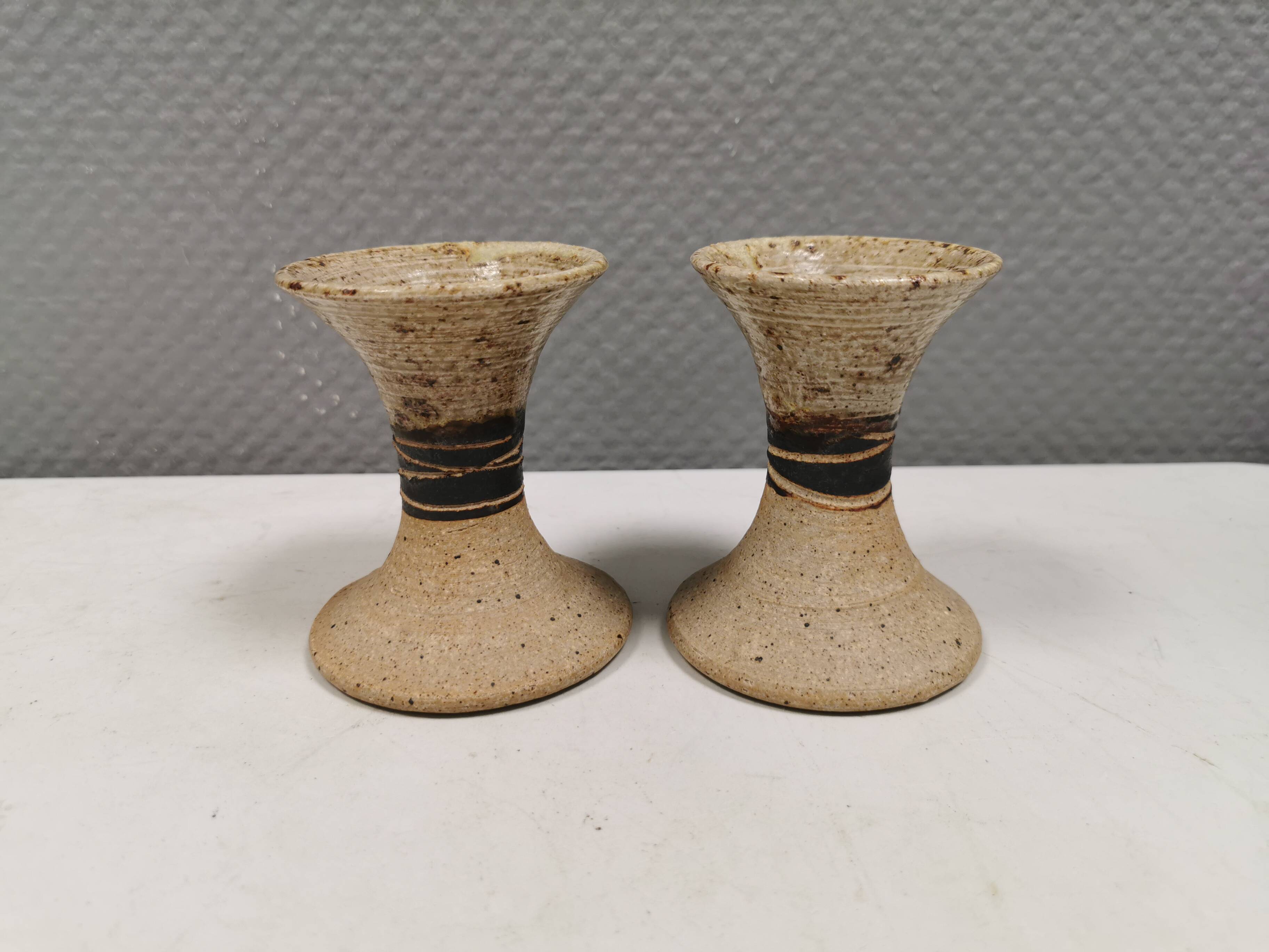 A set of beautiful ceramic candle holders from Danish Tue Poulsen.