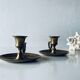 Pair of brass thumb candlesticks