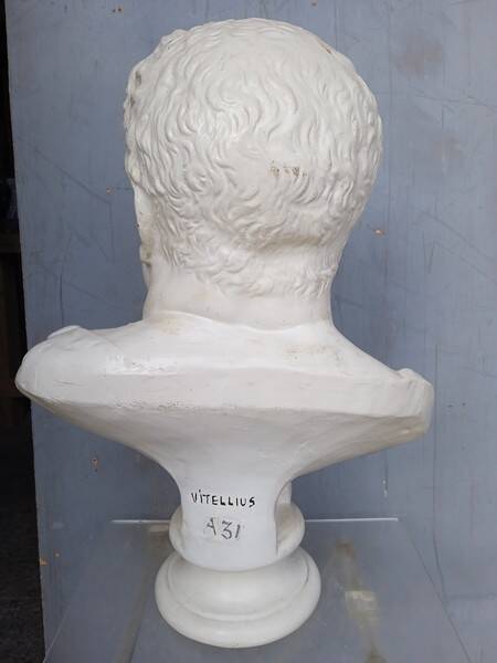 Vitellius plaster bust 60cm th mid 20th century