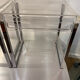Pair of vintage chrome and acrylic glass bedside tables