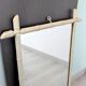 Miroir vintage style bambou blanc 84 x 63 cm – Décoration chic et intempore