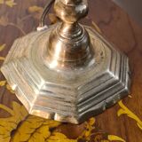 pair of brass bedside lamp 32x15 elec ok switch to the socket, good general condition