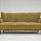 1960s, Danish 3-seater sofa, original condition, wool/cotton fabric.