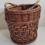 Wooden rattan basket