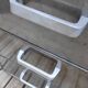 Strafor desk in brushed metal