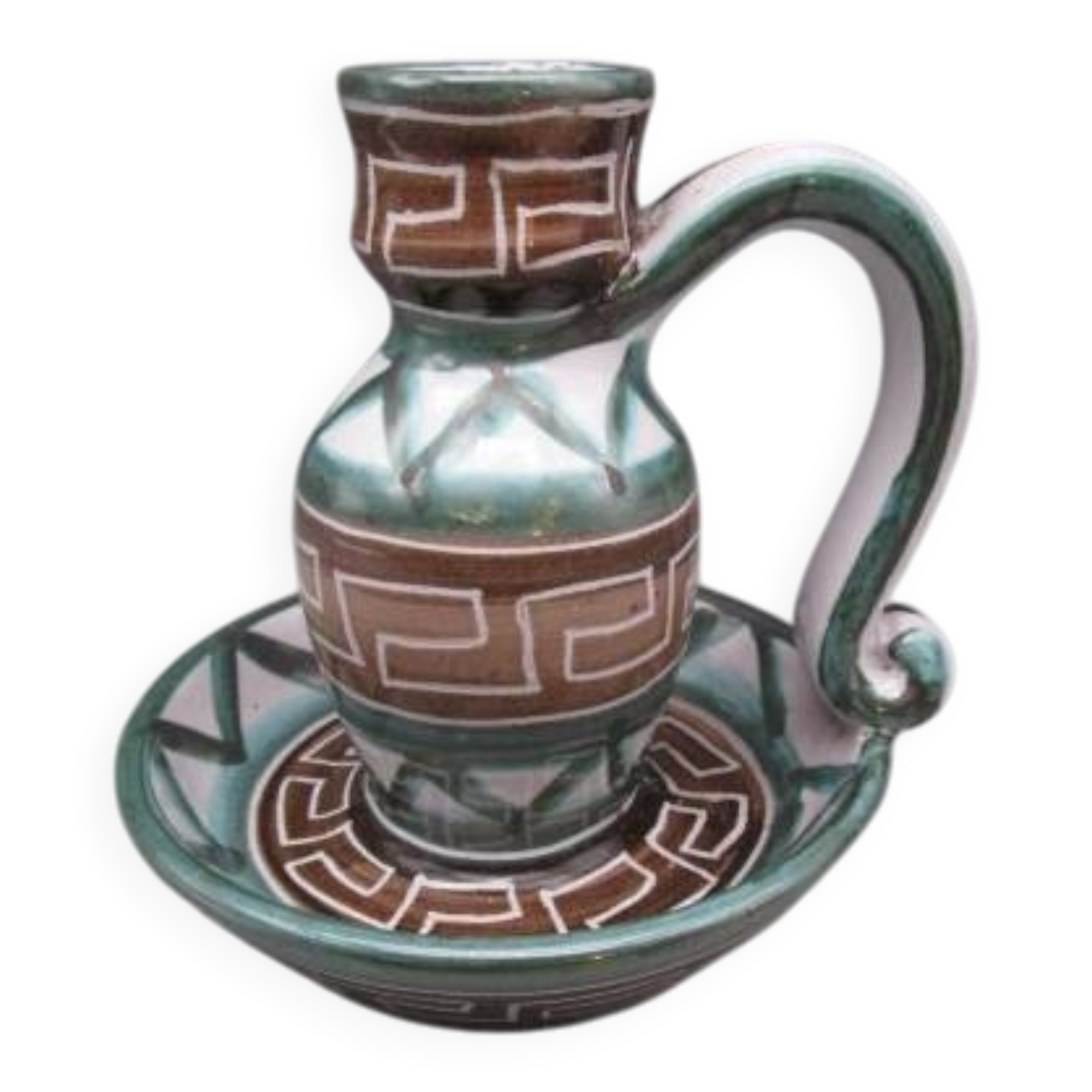 Hand candle holder in ceramic by Robert Picault - Vallauris