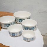 Set of 5 vintage ceramic bowls and bowls
