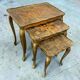 Set of 3 vintage Florentine nesting tables.