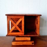 Small vintage teak revolving bookcase