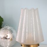 Table lamp, open corolla globe, vintage