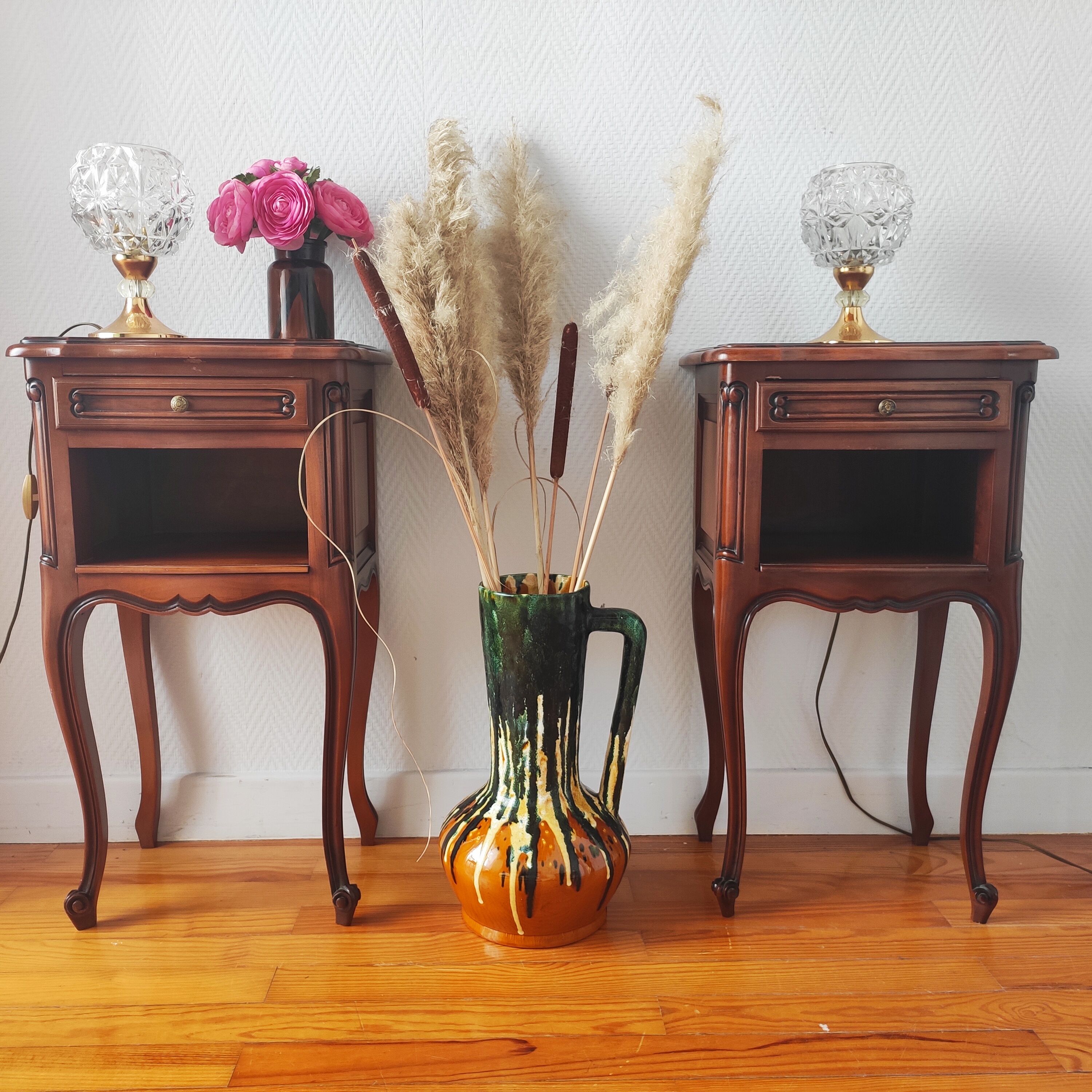 Pair of stylish bedside tables