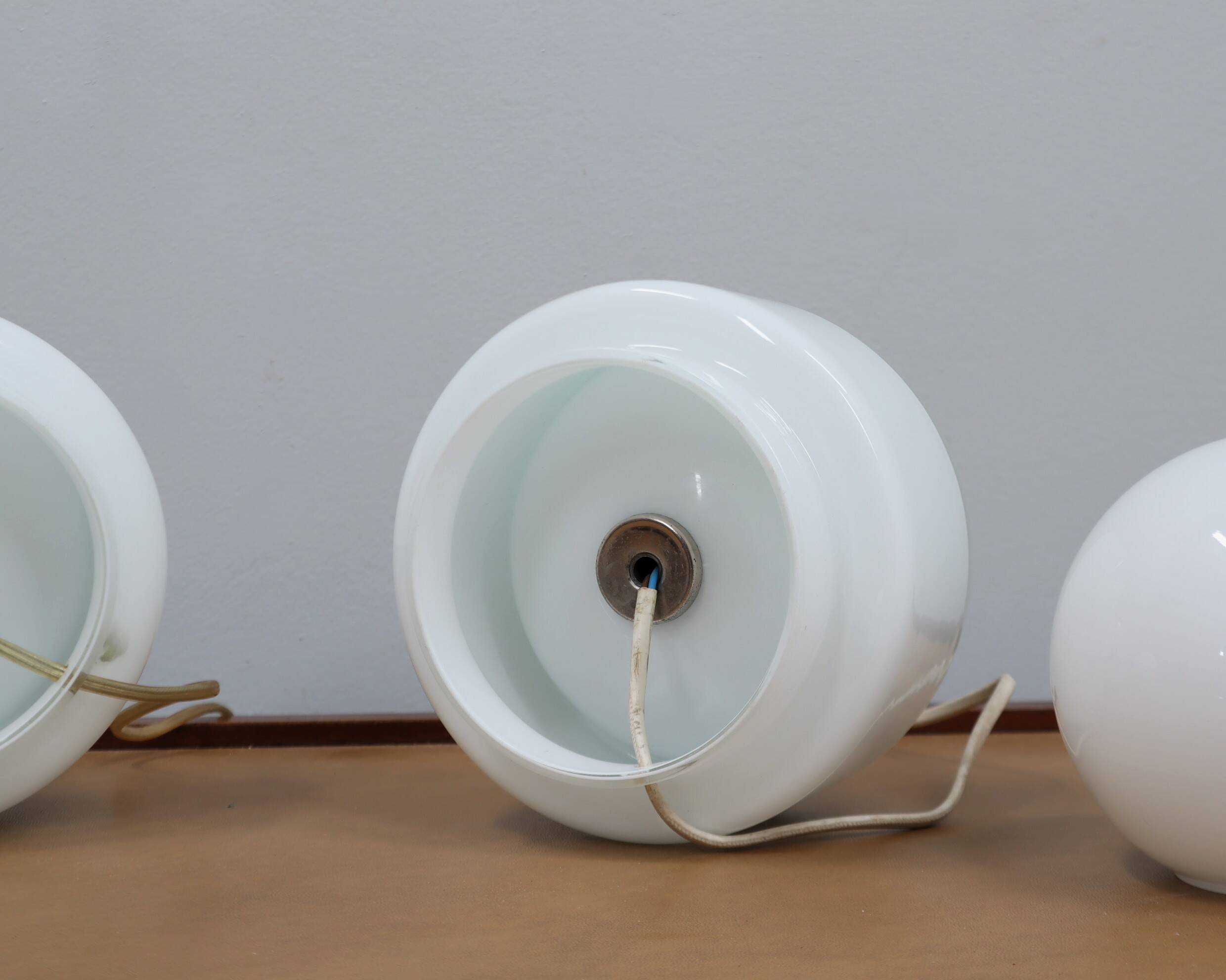Paire de lampes de table en verre de Murano VISTOSI des années 1960