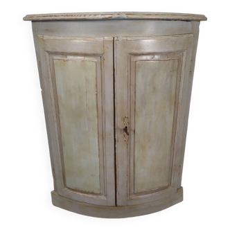 Rustic patinated corner cupboard