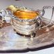 Antique Tea Set 4 Part English Silver Serving Tray, gild Home Decorative Objects