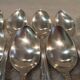 12 silver-plated metal teaspoons, goldsmith J Brille, rocaille ribbon decor