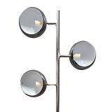 Vintage design floor lamp Eye Ball chrome tulip base - 3 adjustable globes