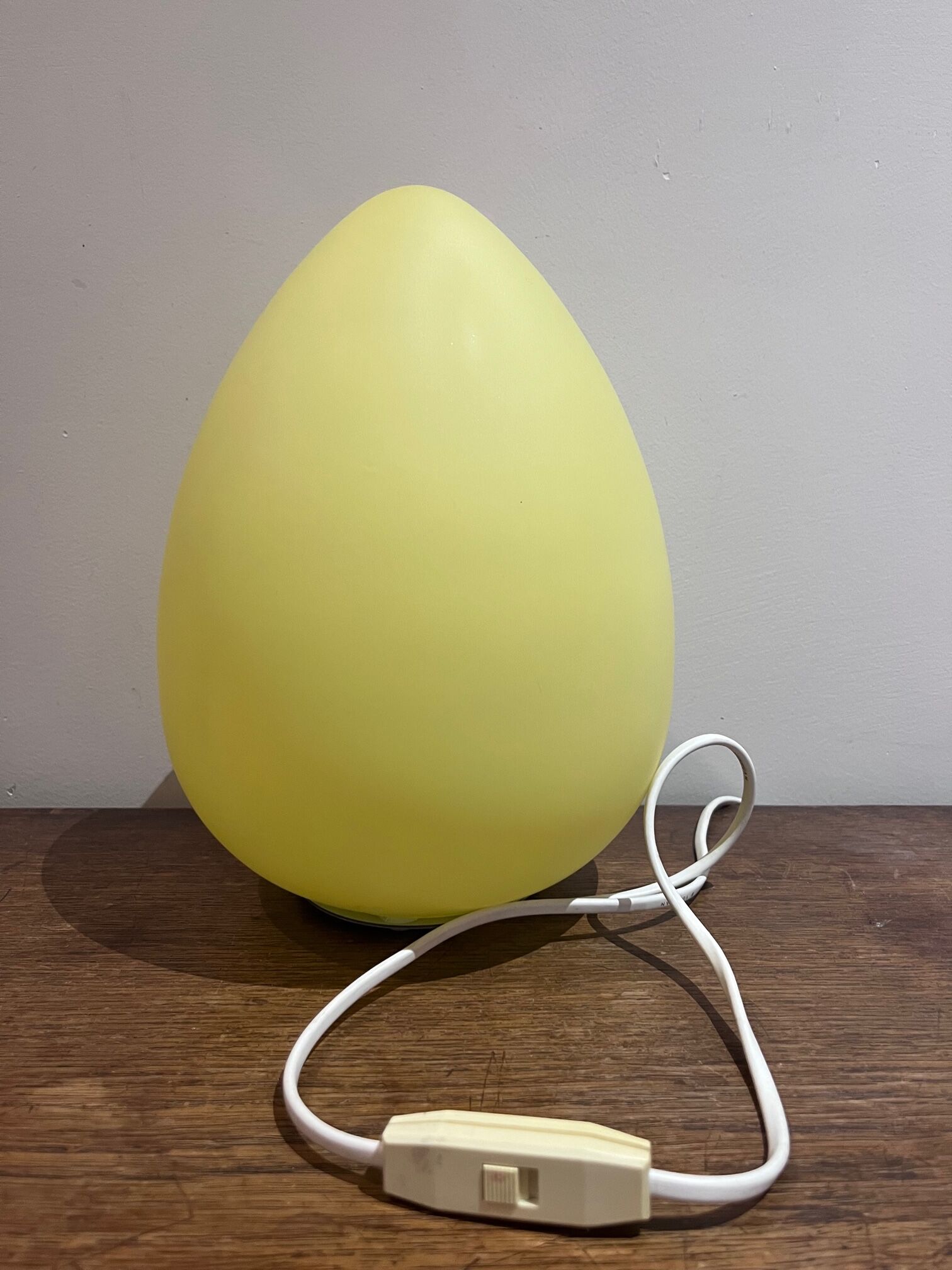 Glass egg lamp