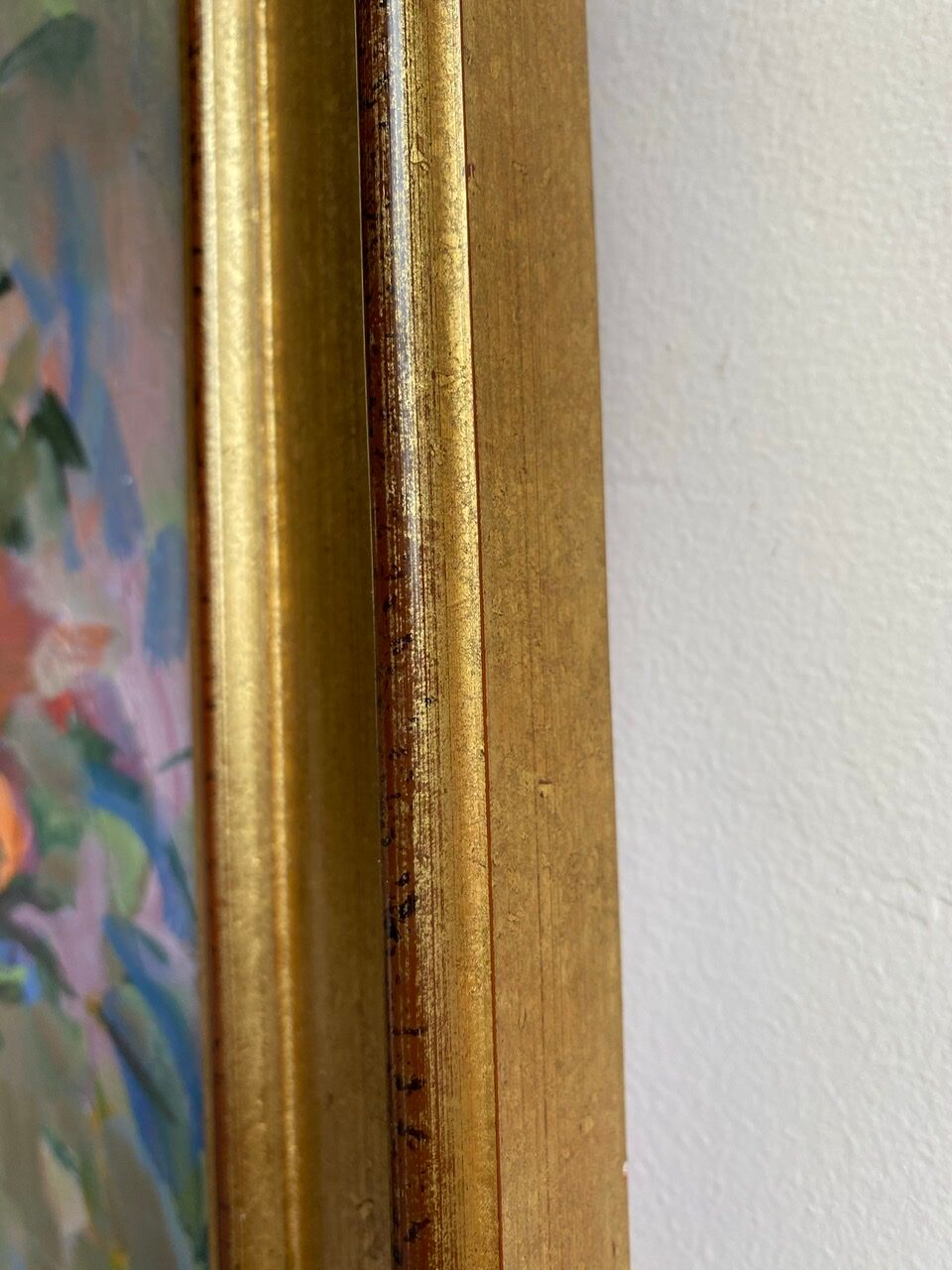 Antique painting, Still life with wild flowers, signed, 20th century