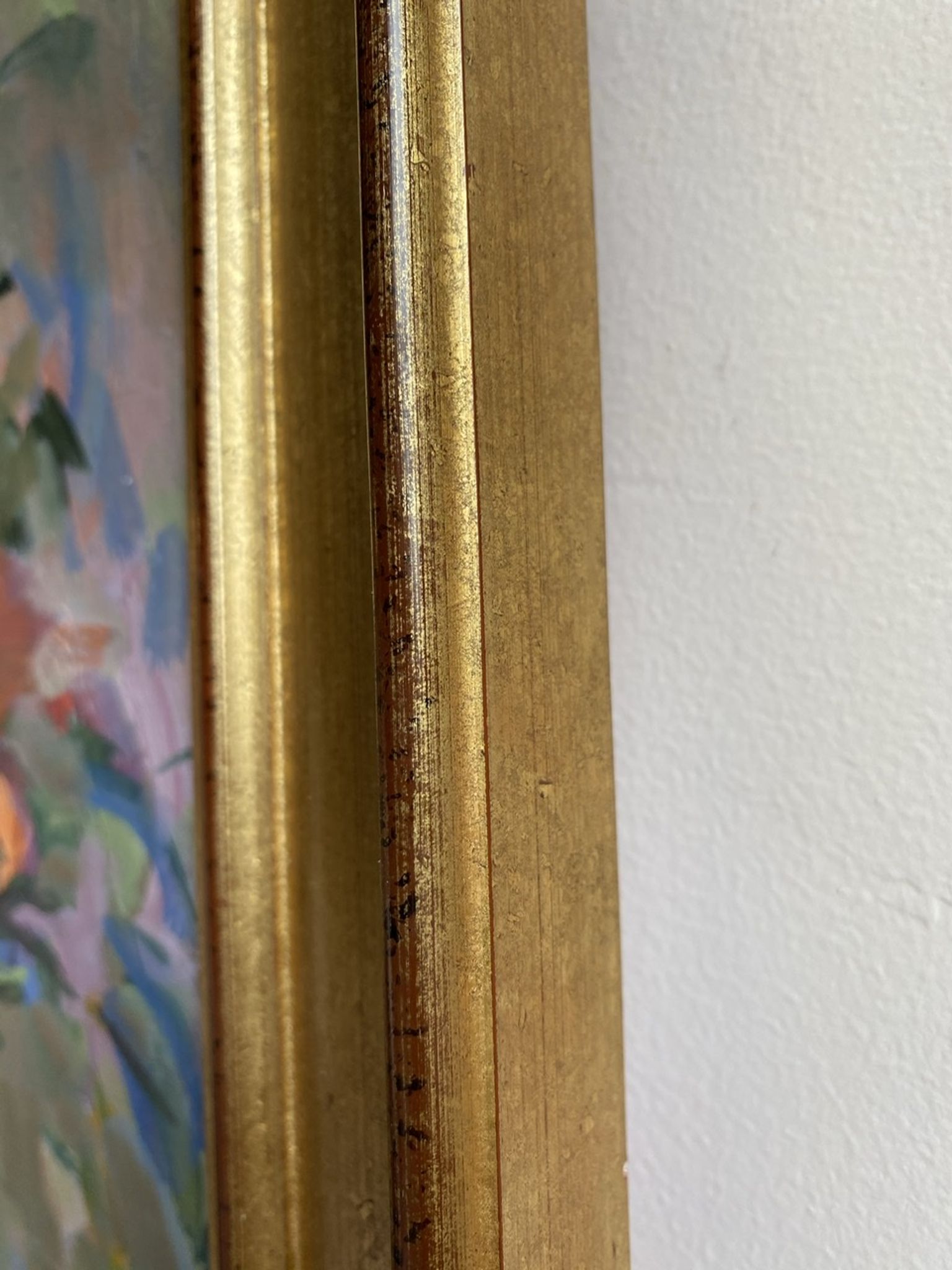 Antique painting, Still life with wild flowers, signed, 20th century