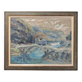 Tableau Moderniste « La bouche de la Ribnica dans la Moraca » Jan Krizek 1956