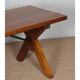 Table de repas en chêne massif, travail français, 1960