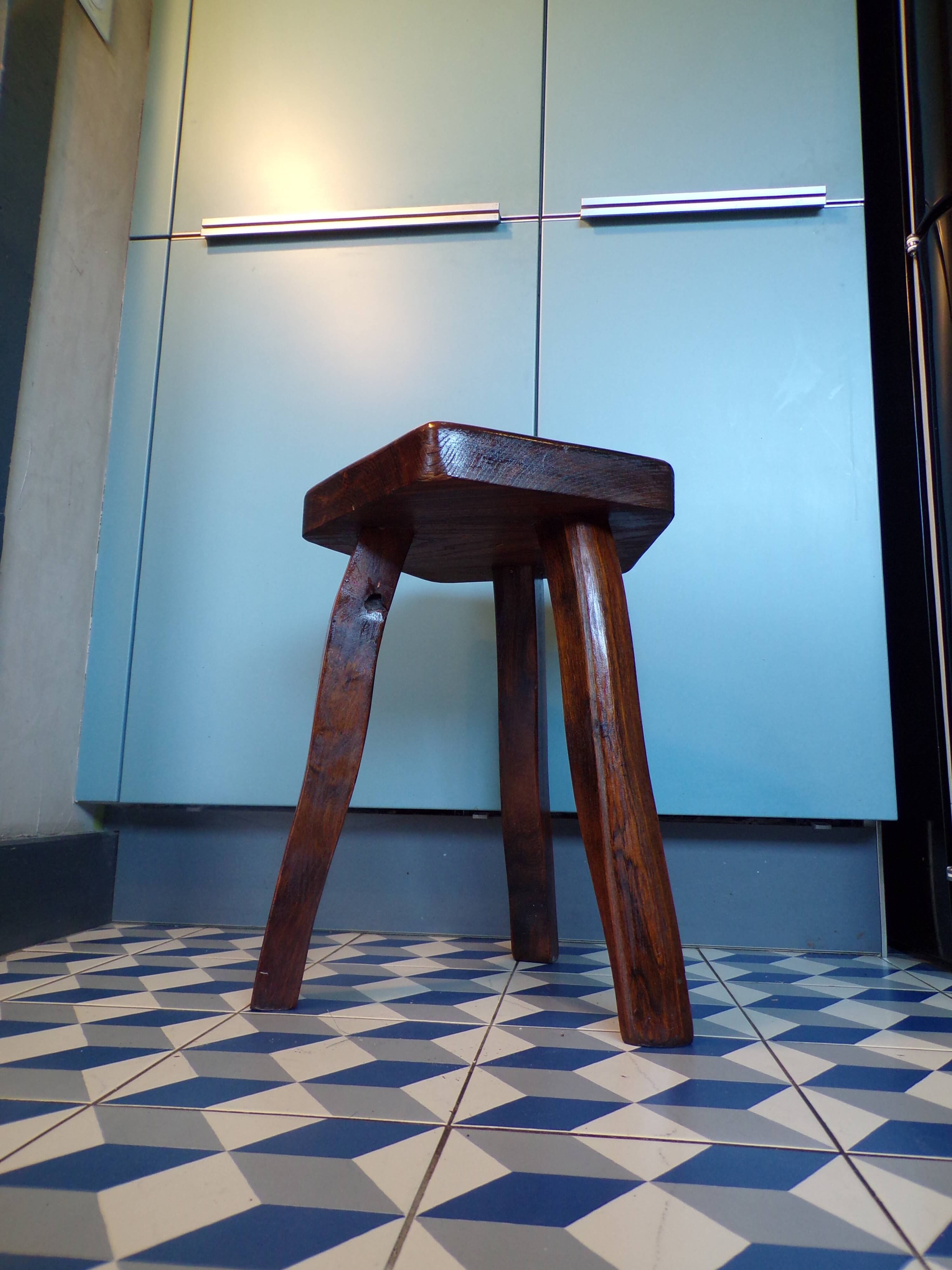 Brutalist tripod stool