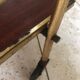Vintage gold metal serving tray formica style