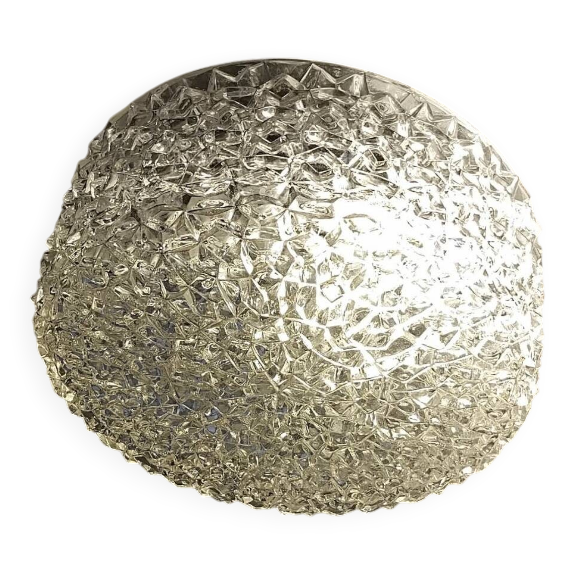 Moulded glass ceiling light from the 60s/70s.