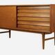 Teak sideboard with sliding door and drawers, 1960s.