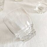 9 crystal liqueur glasses, 1950s