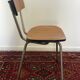 Lot de 6 chaises en formica bois foncé