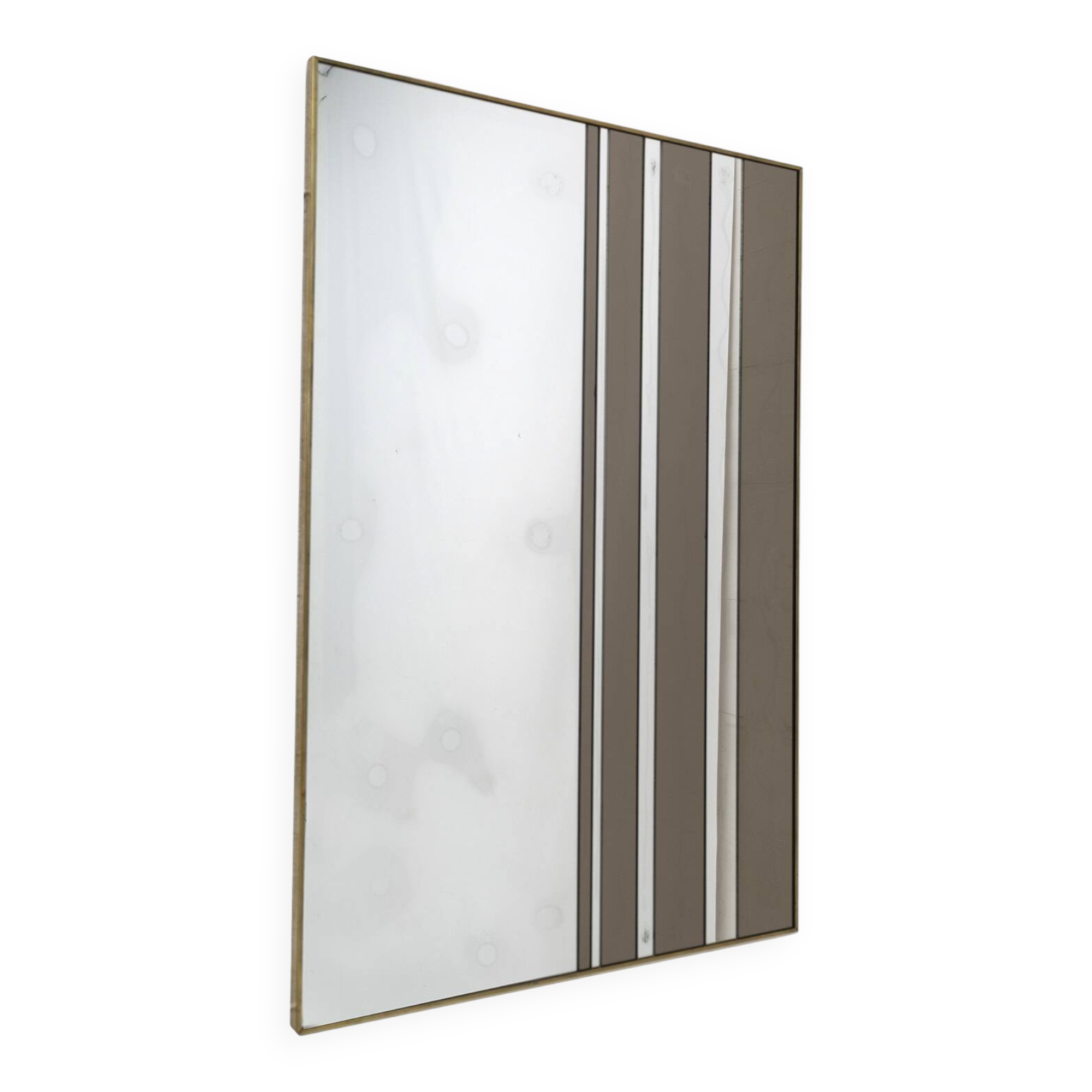 Attributed to Romeo Rega Mid-Century Modern Italian Bicolor Wall Mirror, 70