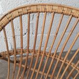 Pair of Shell-shaped Rotin chairs