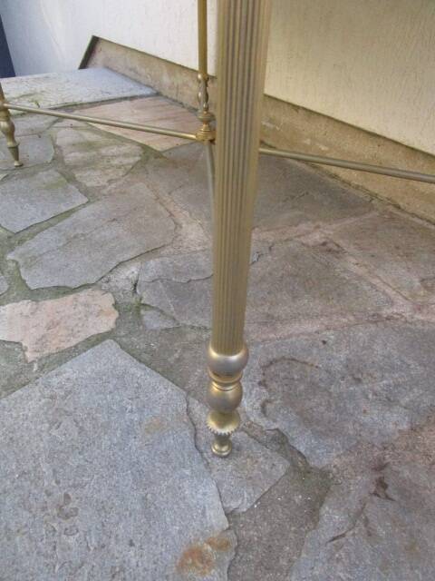 Hollywood Regency side table, marble top