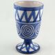 Duo mazagran/blue calice Robert Picault ceramic Vallauris