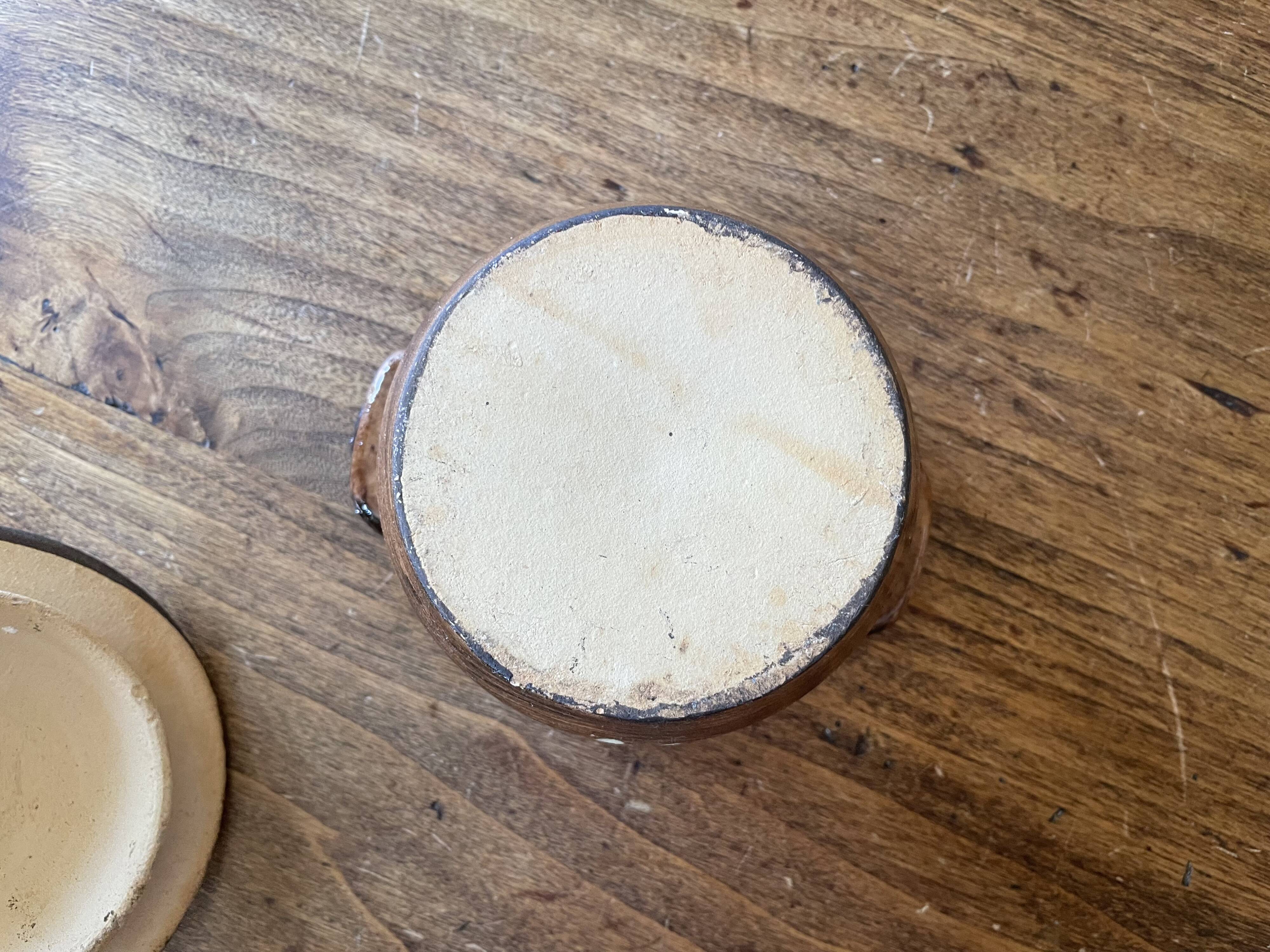 Small Alsatian pot in glazed ceramic