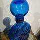 XXL cobalt blue bottle with embossed bird