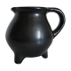 Vase tripode vintage noir satiné